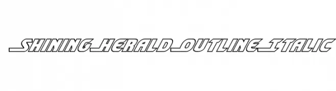Shining Herald Outline Italic  Descarca Fonturi Gratis