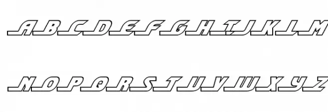 Shining Herald Outline Italic Шрифта ВЕРХНИЙ