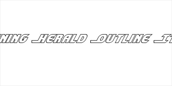 Shining Herald Outline Italic Logo