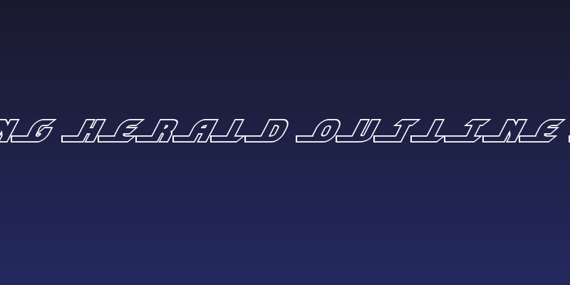Shining Herald Outline Italic Social Header