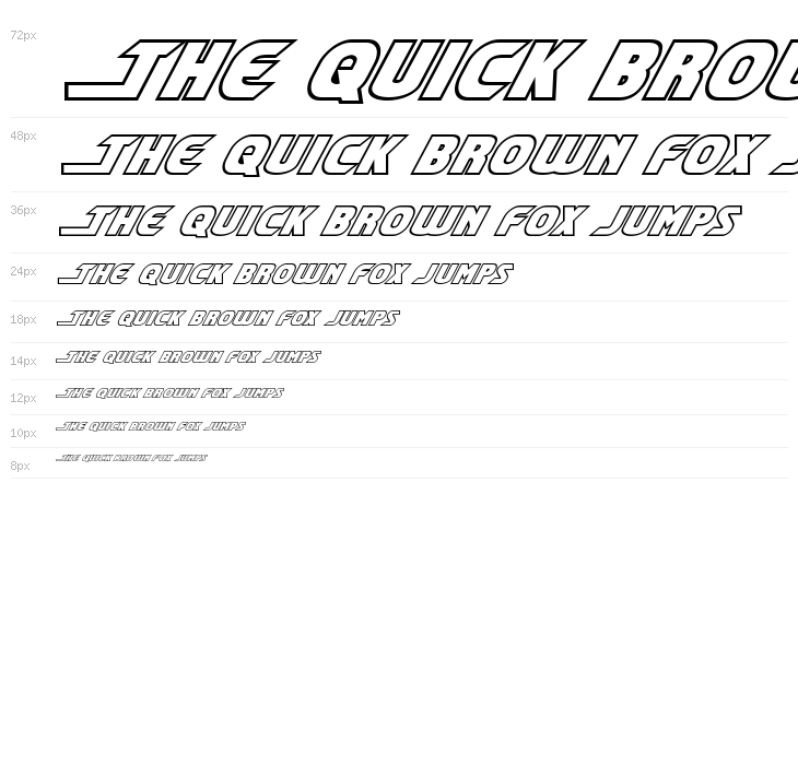 Shining Herald Outline Italic Waterfall