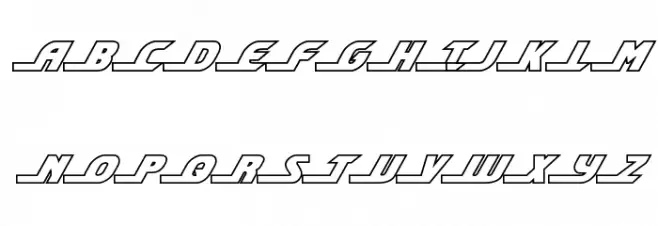 Shining Herald Outline Italic 字体 大写