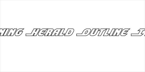 Shining Herald Outline Italic Logo