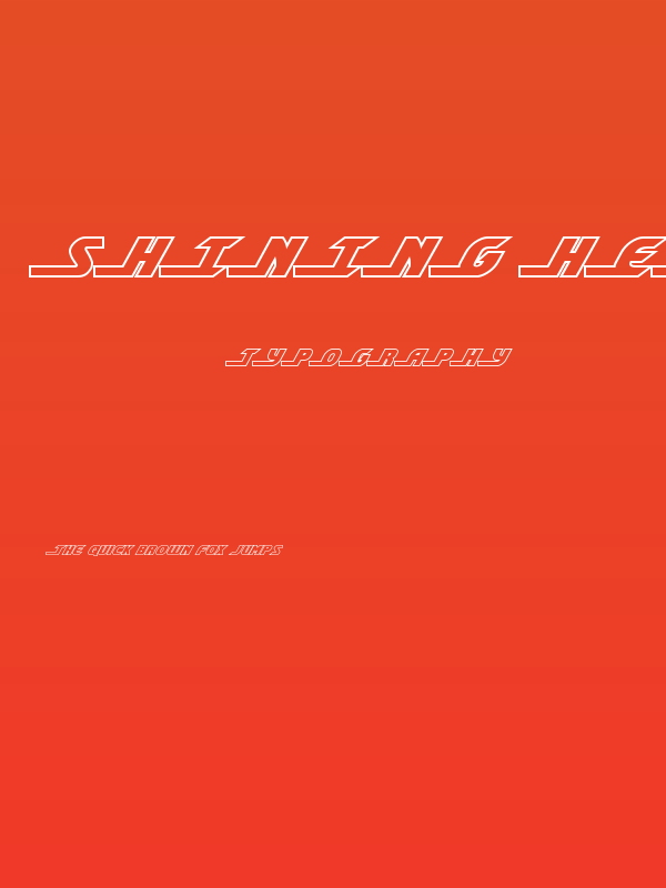 Shining Herald Outline Italic Poster