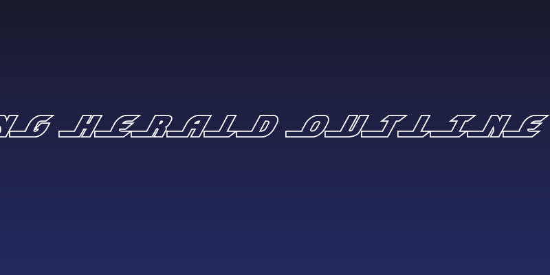Shining Herald Outline Italic Social Header