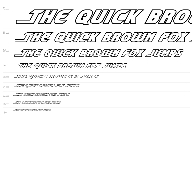 Shining Herald Outline Italic Waterfall