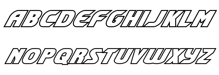 Shining Herald Outline Italic Шрифта строчной