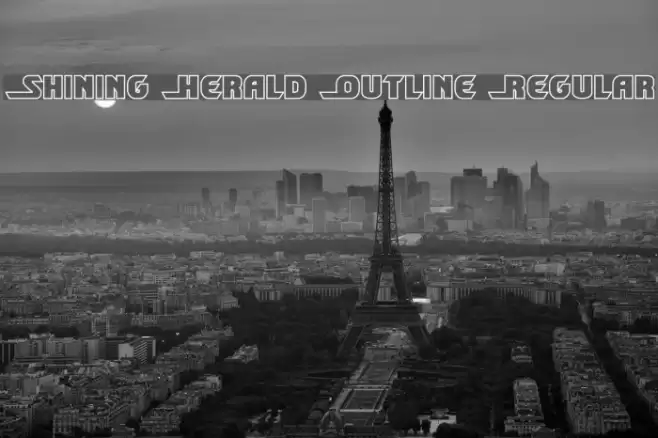 Shining Herald Outline Regular Шрифта examples
