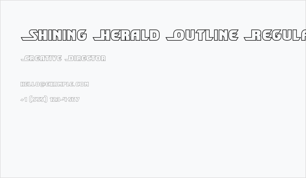 Shining Herald Outline Regular Business Card