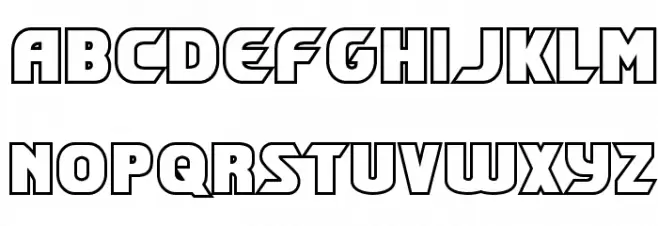Shining Herald Outline Regular Шрифта строчной