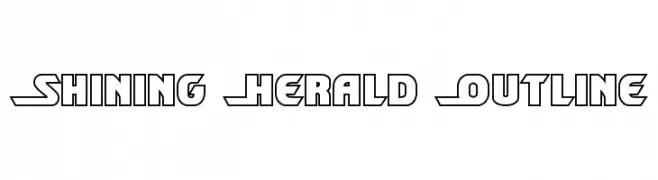 Shining Herald Outline  Frei Schriftart Herunterladen