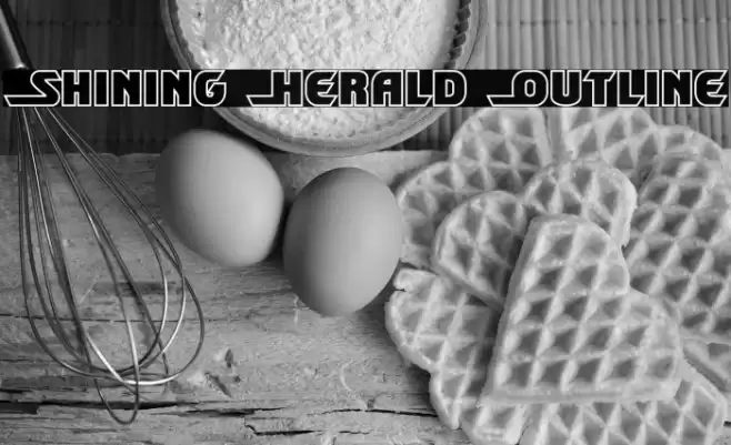 Shining Herald Outline Font examples