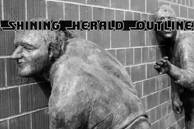 Shining Herald Outline Font examples