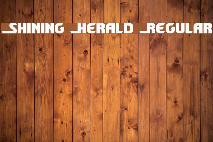 Shining Herald Regular Font examples