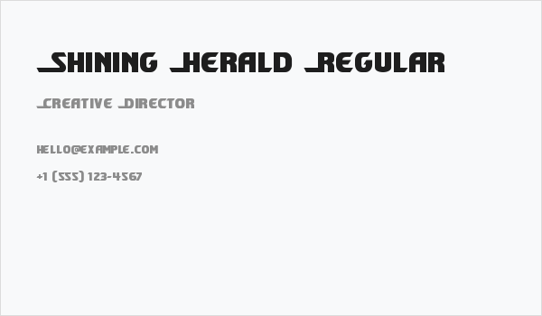 Shining Herald Regular Business Card