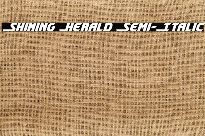 Shining Herald Semi-Italic Example 2