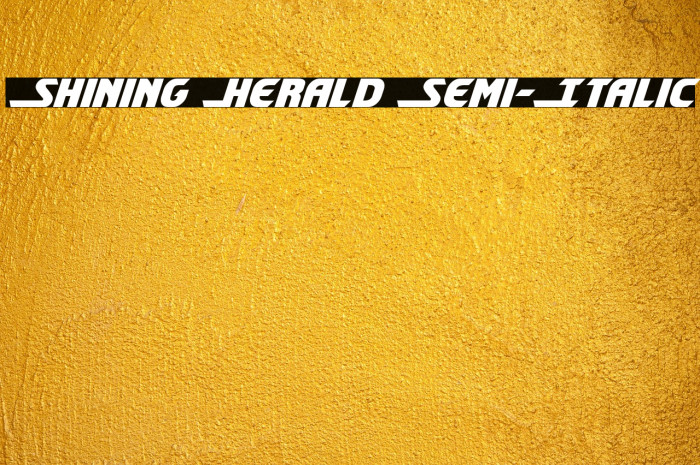 Shining Herald Semi-Italic Example 3