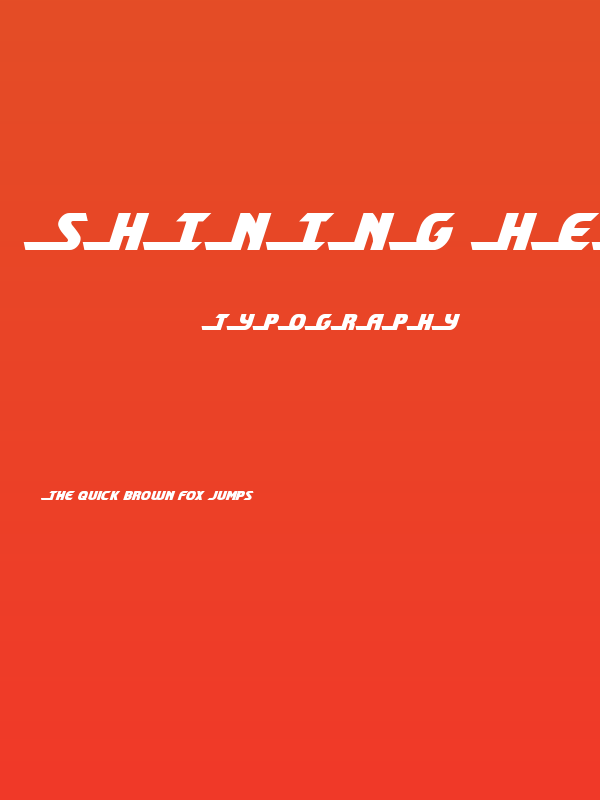 Shining Herald Semi-Italic Poster