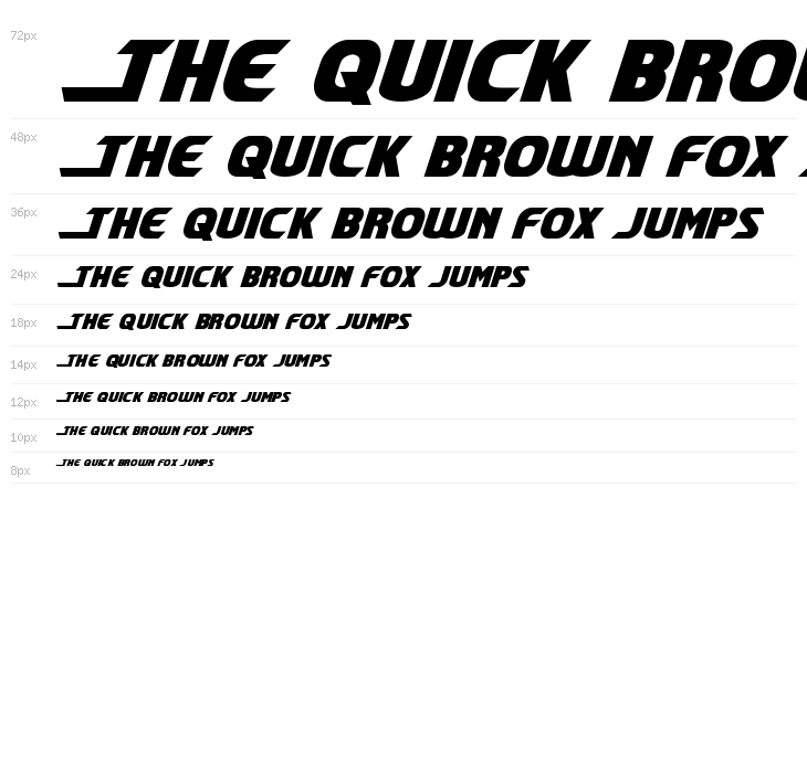 Shining Herald Semi-Italic Waterfall