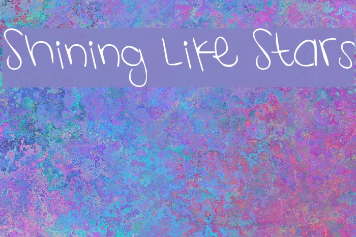 Shining Like Stars Font examples