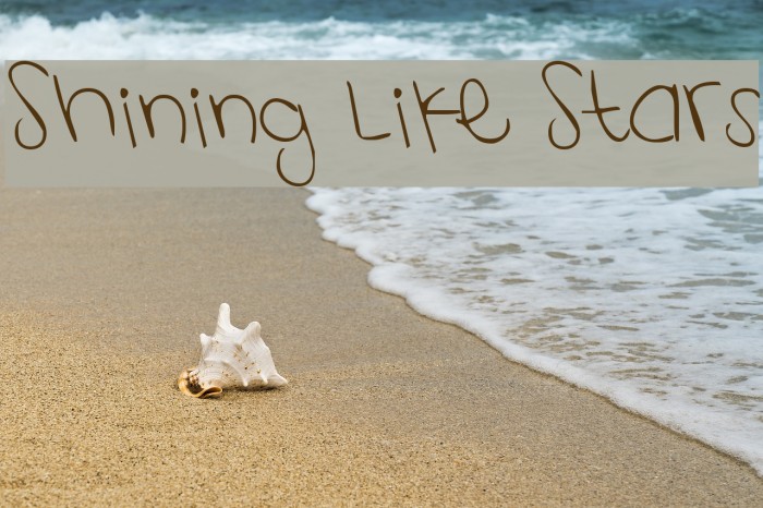 Shining Like Stars Font examples