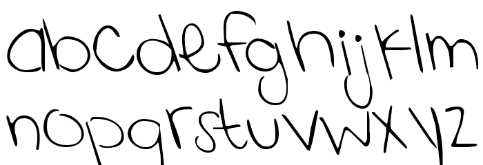 Shining Like Stars Font LOWERCASE