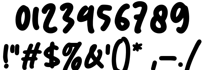 Shining Monday Font OTHER CHARS