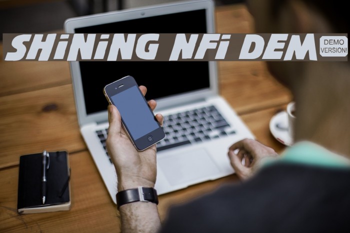 Shining NFI Demo Font examples