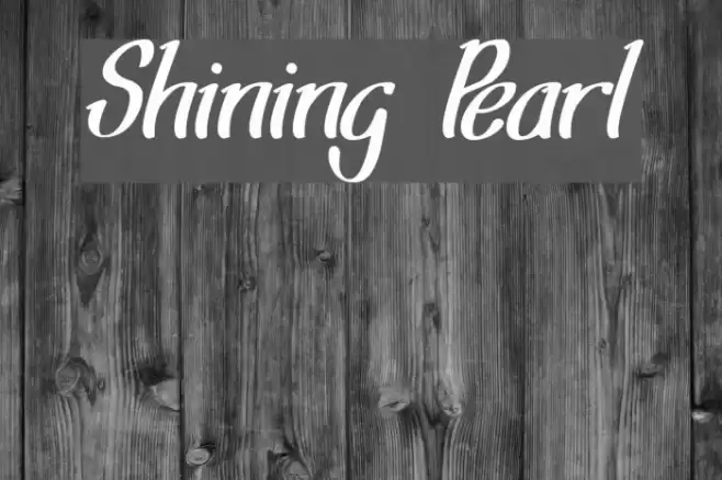 Shining Pearl Font examples
