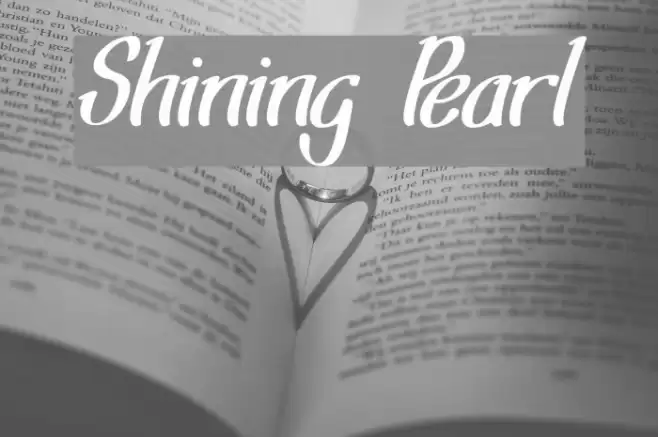 Shining Pearl Font examples