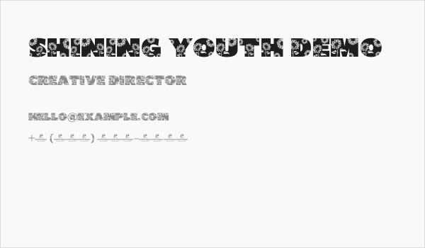 Shining Youth DEMO Business Card