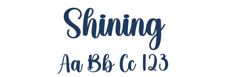 Shining Font Preview