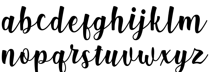 Shink Font LOWERCASE