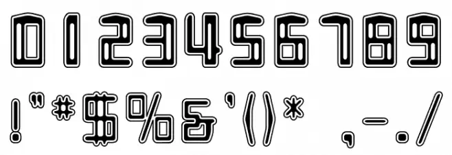 Shinmei Regular Font Alte caractere