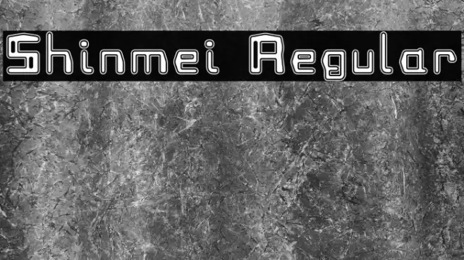 Shinmei Regular Font examples