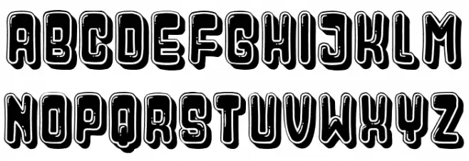 Shinny Gums Regular Font LOWERCASE