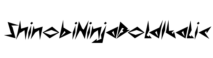 Shinobi Ninja Bold Italic  font caratteri gratis