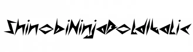 Shinobi Ninja Bold Italic  Frei Schriftart Herunterladen