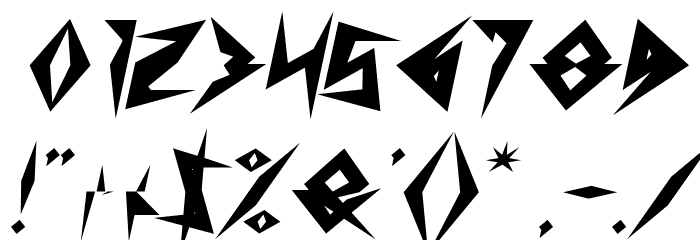 Shinobi Ninja Bold Italic Font OTHER CHARS