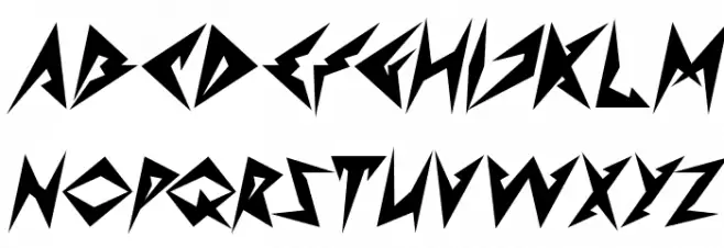 Shinobi Ninja Bold Italic Fuentes MAYÚSCULAS