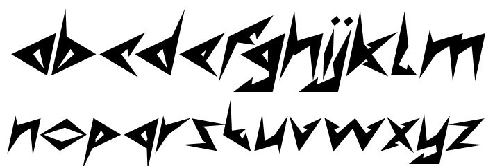 Shinobi Ninja Bold Italic Font LOWERCASE