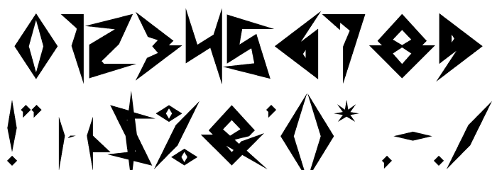 Shinobi Ninja Bold Font OTHER CHARS