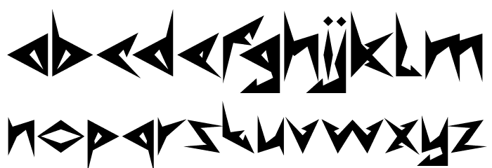 Shinobi Ninja Bold Font LOWERCASE
