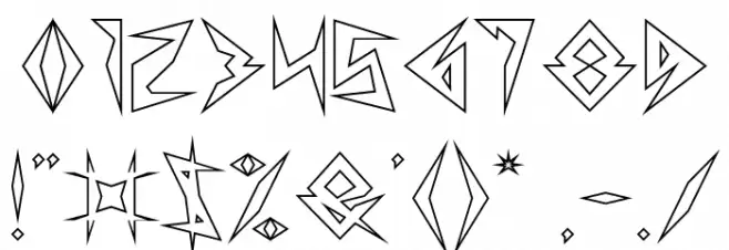 Shinobi Ninja-Hollow Font OTHER CHARS