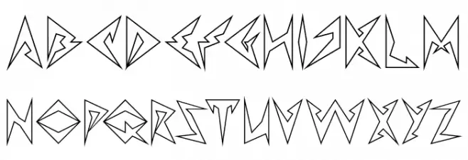 Shinobi Ninja-Hollow 字体 大写