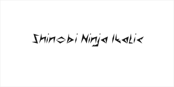 Shinobi Ninja Italic Logo
