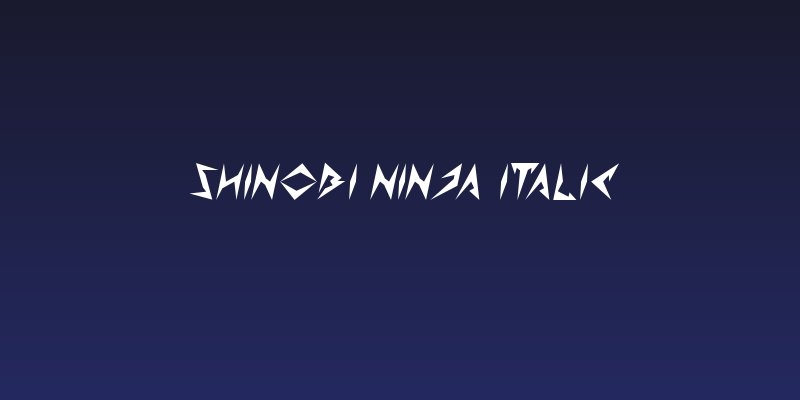 Shinobi Ninja Italic Social Header