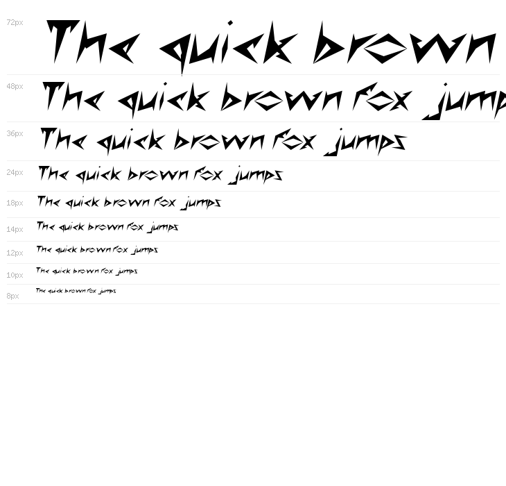 Shinobi Ninja Italic Waterfall