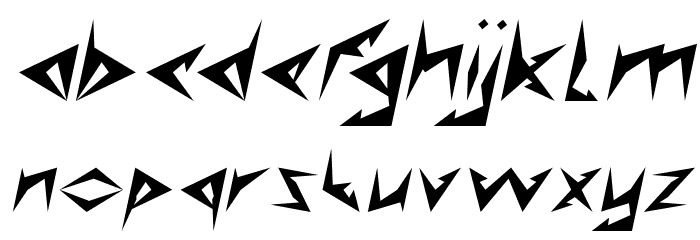 Shinobi Ninja Italic Font LOWERCASE