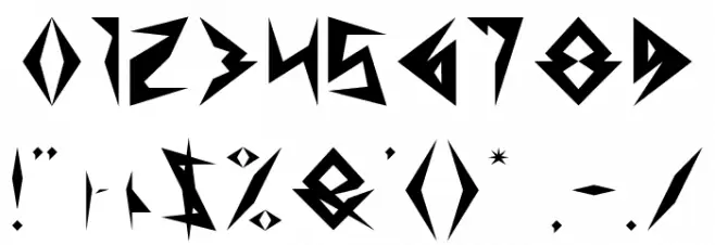 Shinobi Ninja Font OTHER CHARS